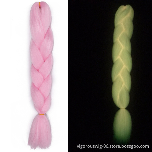 Cosplay Wholesale For Sale Long  Fluorescence Crochet Women Ladies Soft Styles Synthetic Cheap Ombre Colorful Braids For Hair